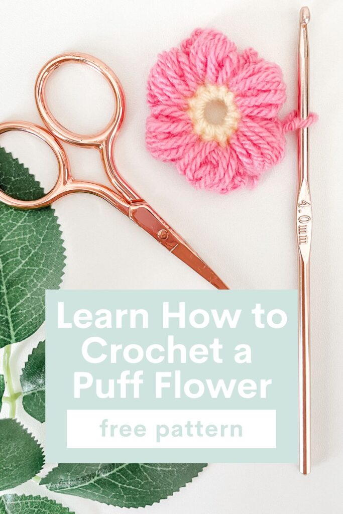 crochet puff flower pattern