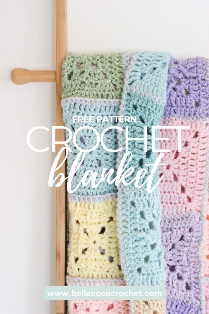 spring abstract crochet blanket