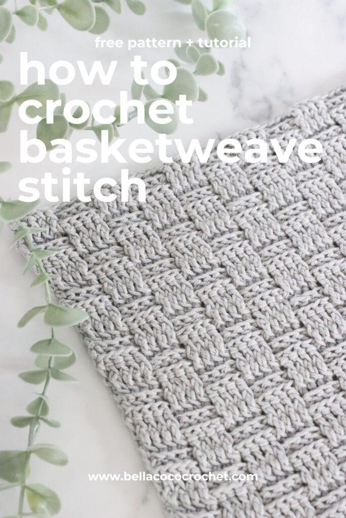 crochet basketweave pin