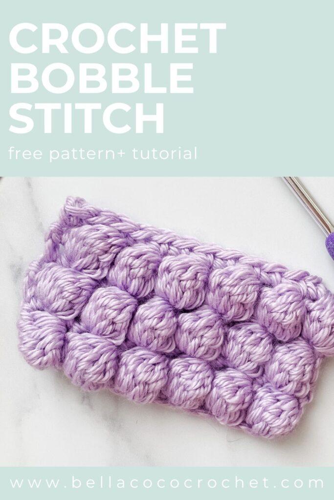 crochet bobble stitch pin