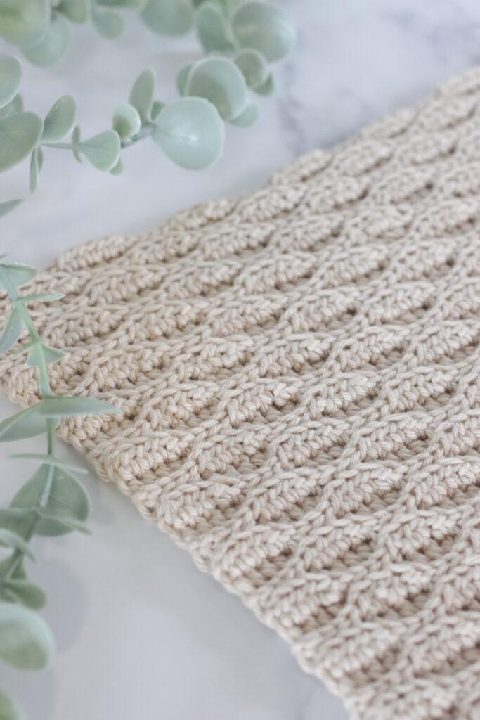 crochet almond ridges stitch
