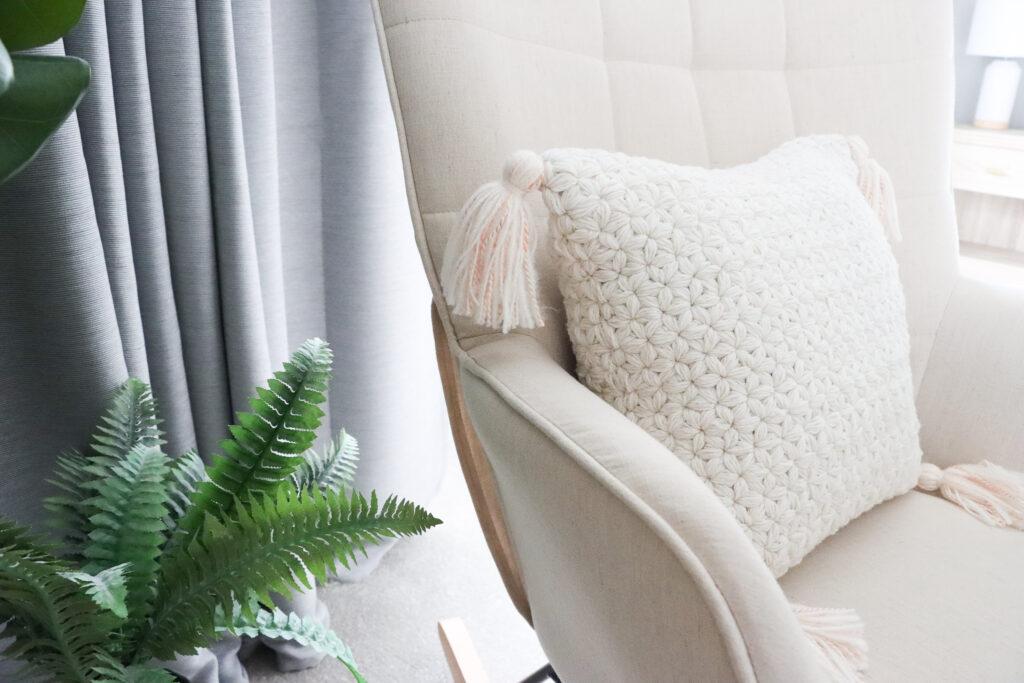 bella coco crochet homeware collection jasmine cushion