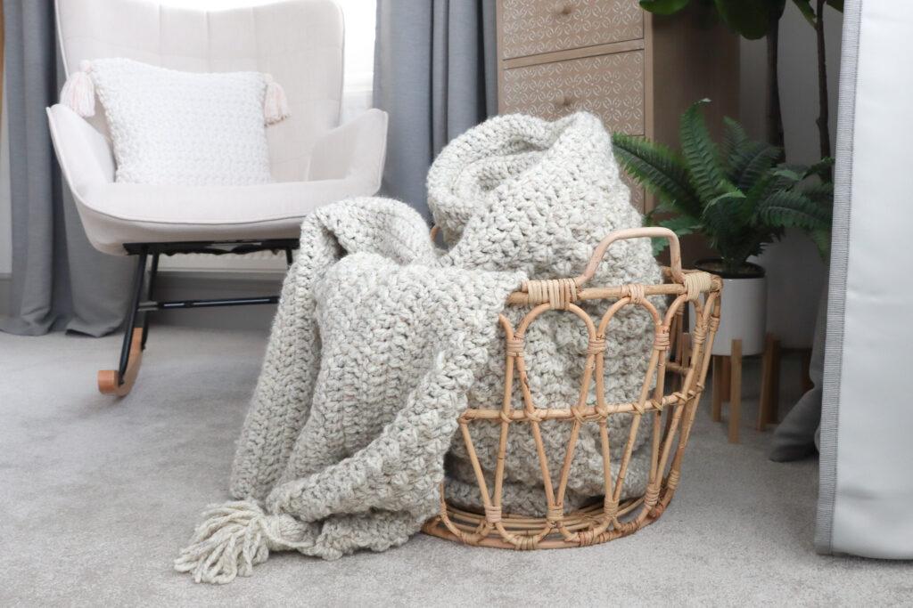 bella coco crochet homeware collection briar blanket