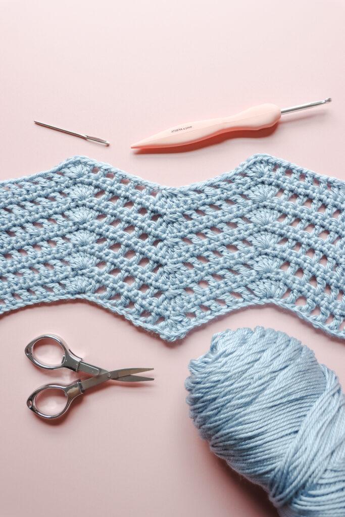 crochet lacey ripple stitch