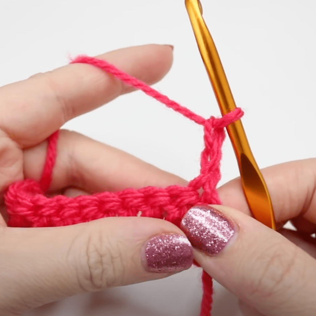 Chain two to turn your crochet project and start a new row.