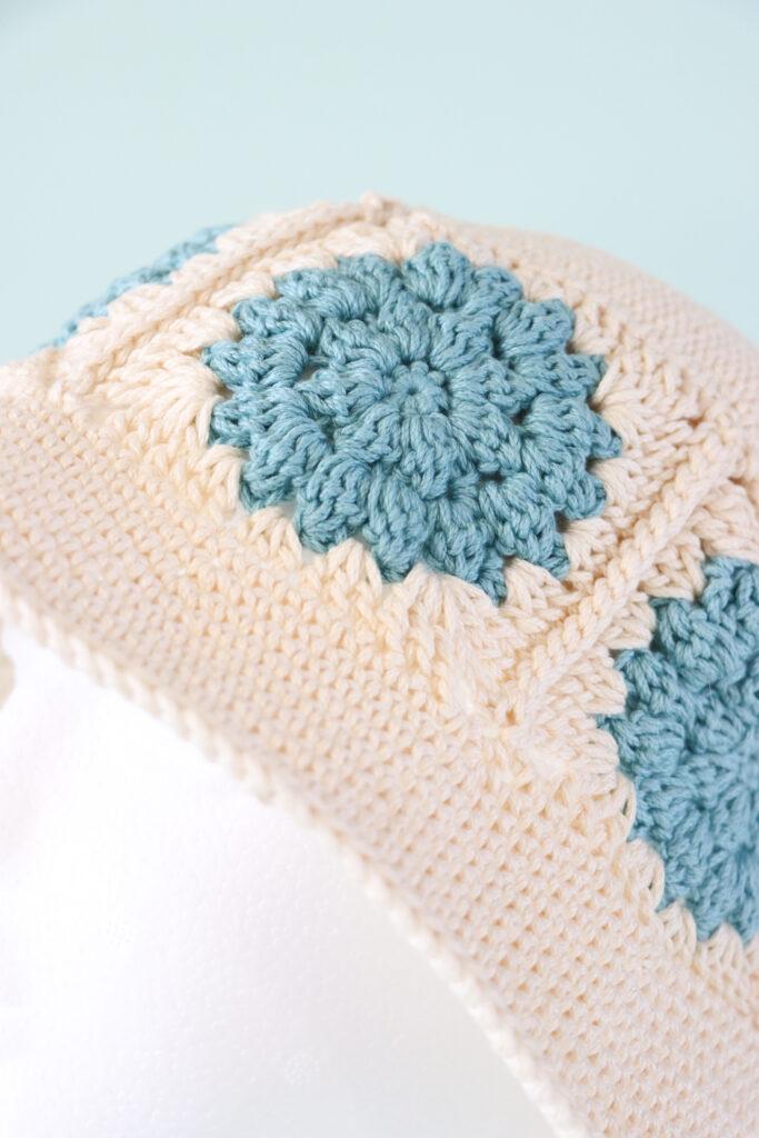 crochet granny square bucket hat