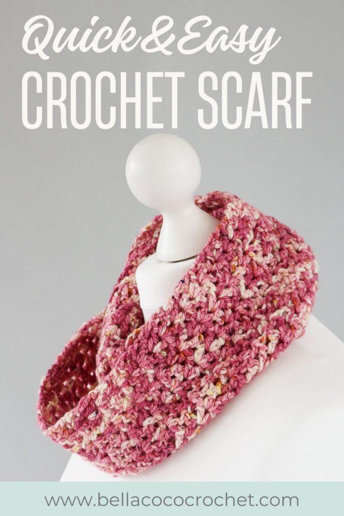 Crochet infinity scarf pattern