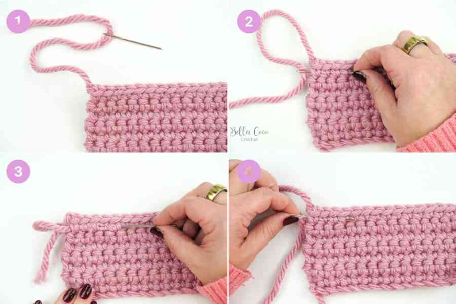 sewing in yarn ends