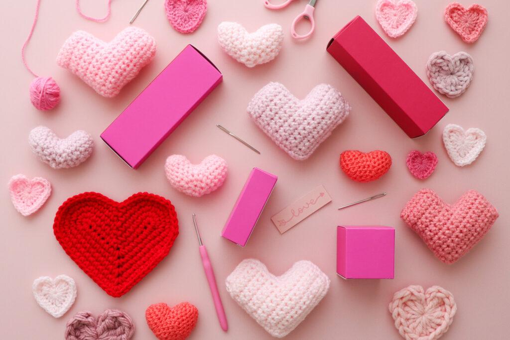 crochet hearts