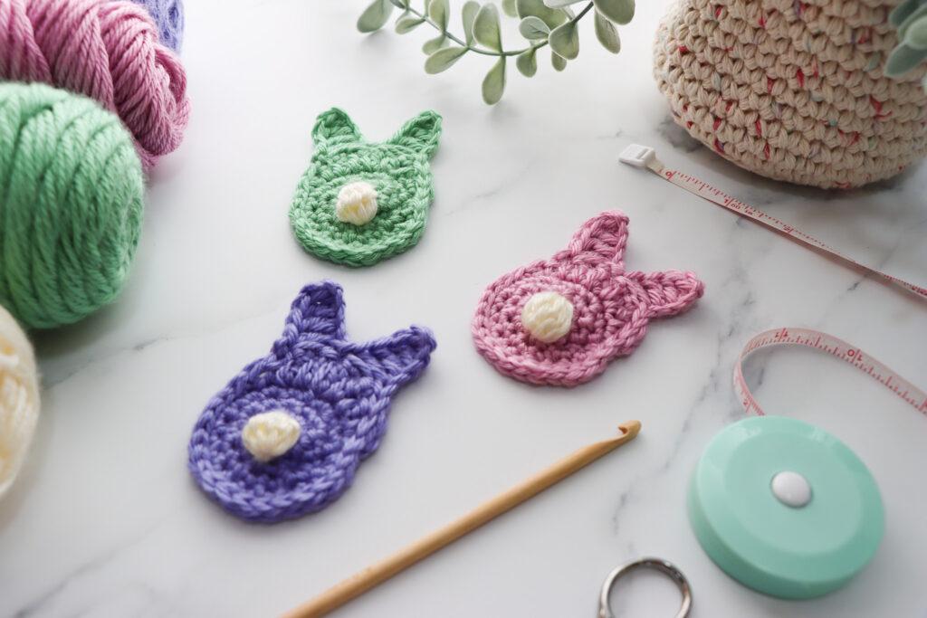 crochet bunny applique