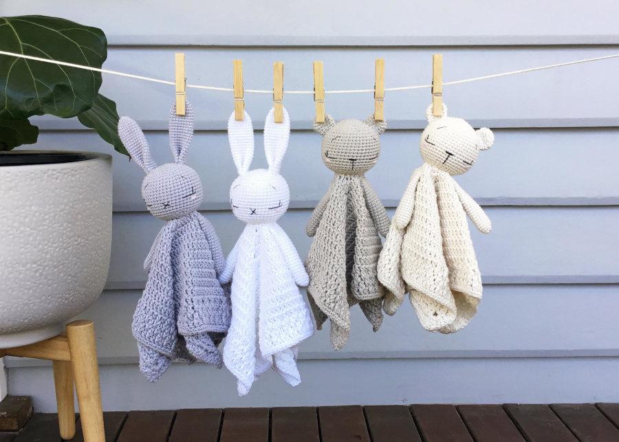 Sleepy Baby Bear and Bunny Lovey by Alanna O’Dea