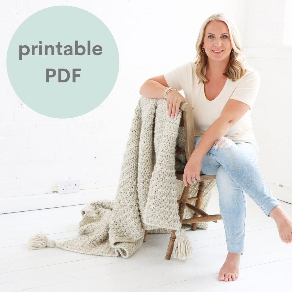 modern crochet blanket