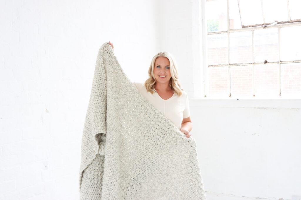modern crochet blanket