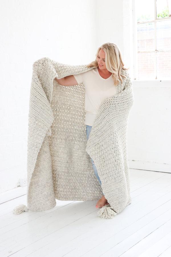 modern crochet blanket