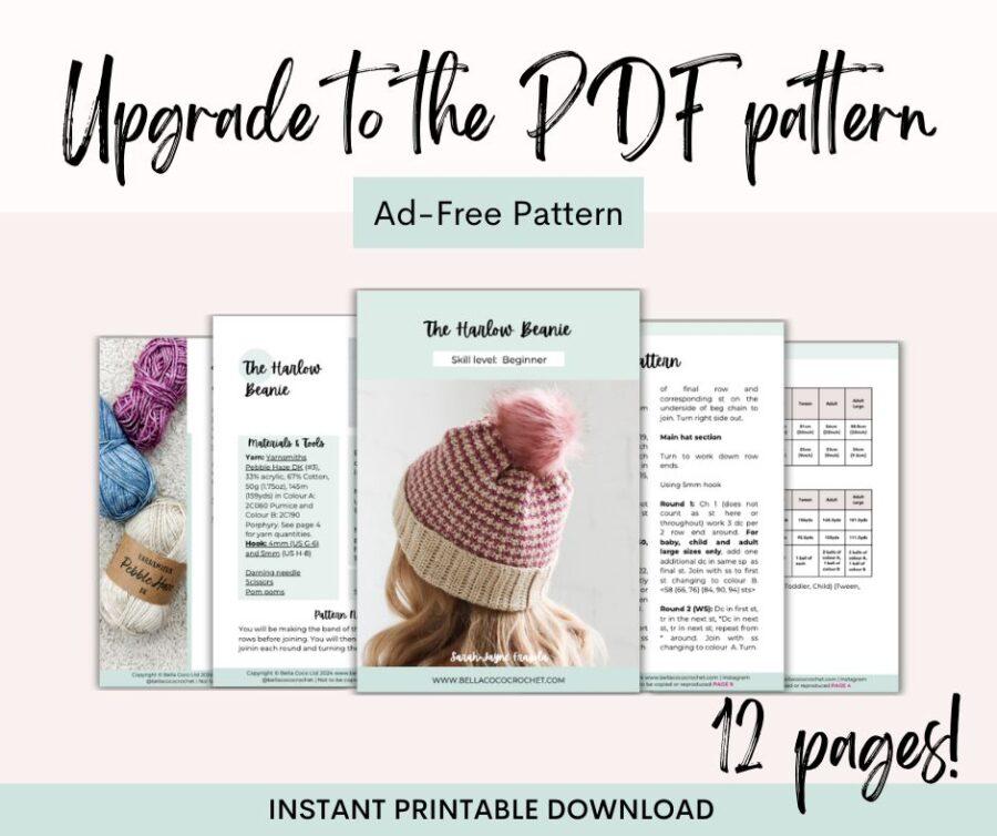 crochet beanie hat pattern
