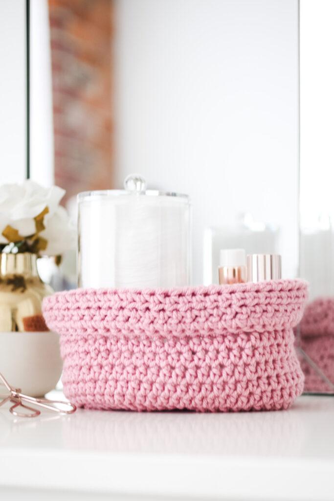 oval crochet basket