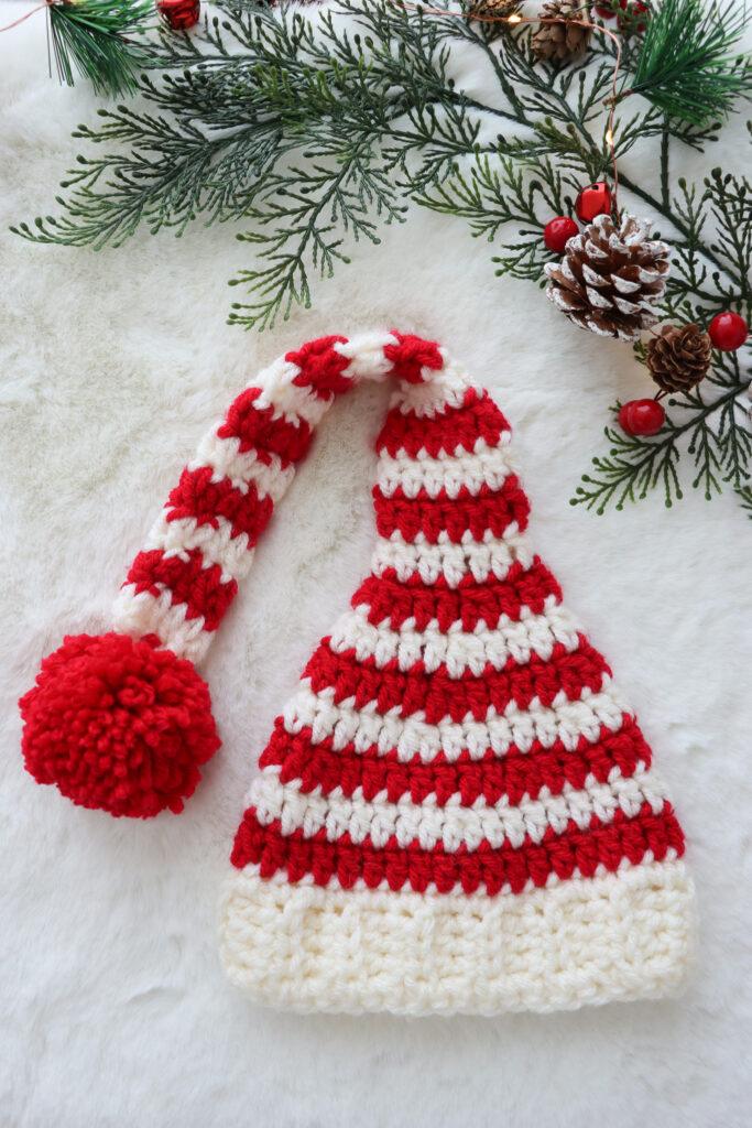 crochet baby elf hat
