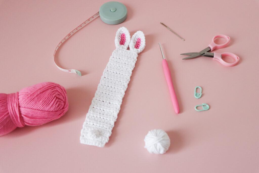 crochet bunny bookmark