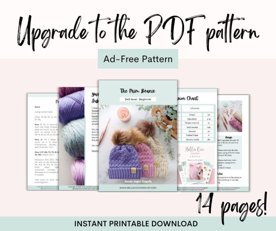 prim beanie pdf pattern