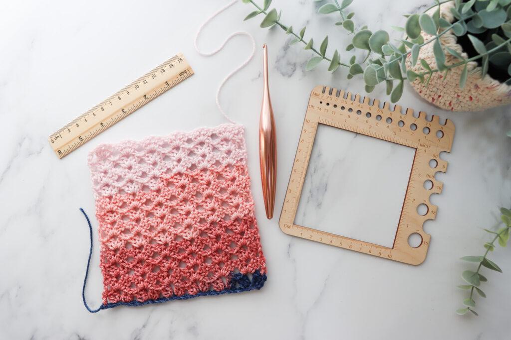 crochet gauge swatch